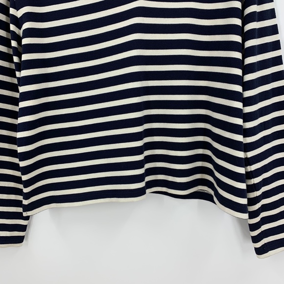 Boden Notch Collar Top Navy/Ivory - Picture 6 of 11